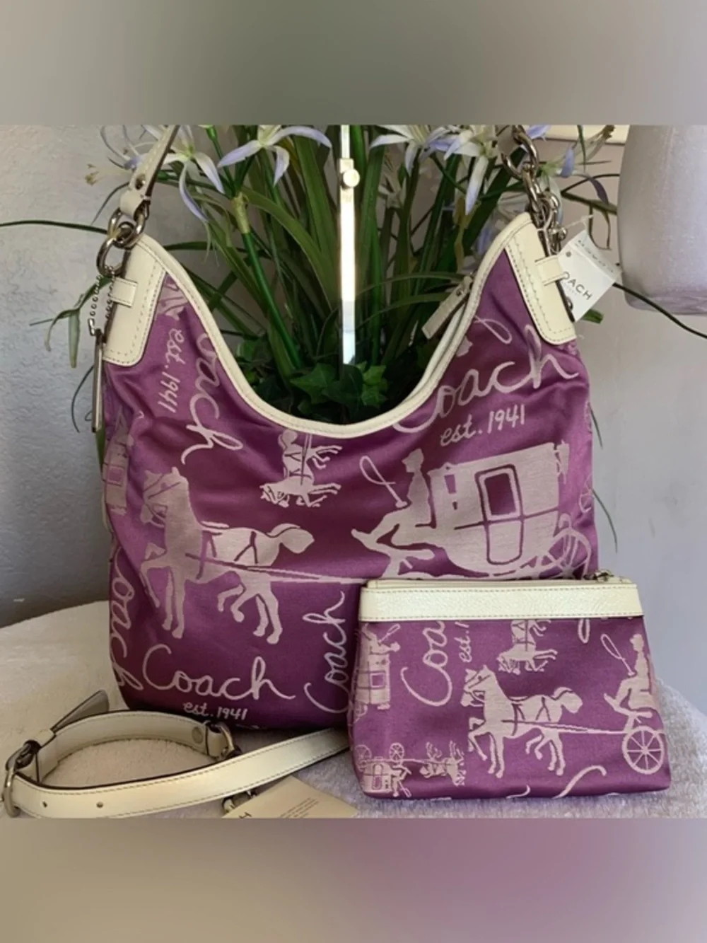 RARE NWT Coach Horse and Carriage Hobo/Crossbody & Matching Wristlet